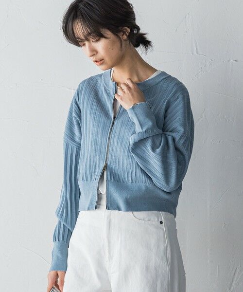 MAYSON GREY / メイソングレイ カーディガン・ボレロ | プリーツジップカーディガン | 詳細9
