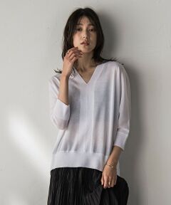 MAYSON GREY / メイソングレイ ニット・セーター | 【新色追加】LEVITAシアーVネックドルマンニットプルオーバー≪手洗い可能≫