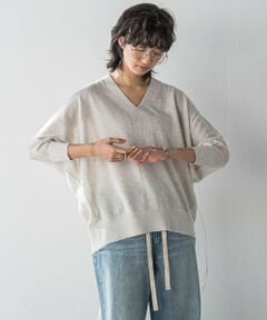 MAYSON GREY / メイソングレイ ニット・セーター | 【新色追加】LEVITAシアーVネックドルマンニットプルオーバー≪手洗い可能≫