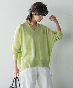 MAYSON GREY / メイソングレイ ニット・セーター | 【新色追加】LEVITAシアーVネックドルマンニットプルオーバー≪手洗い可能≫