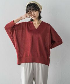 MAYSON GREY / メイソングレイ ニット・セーター | 【新色追加】LEVITAシアーVネックドルマンニットプルオーバー≪手洗い可能≫