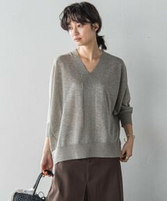 MAYSON GREY / メイソングレイ ニット・セーター | 【新色追加】LEVITAシアーVネックドルマンニットプルオーバー≪手洗い可能≫