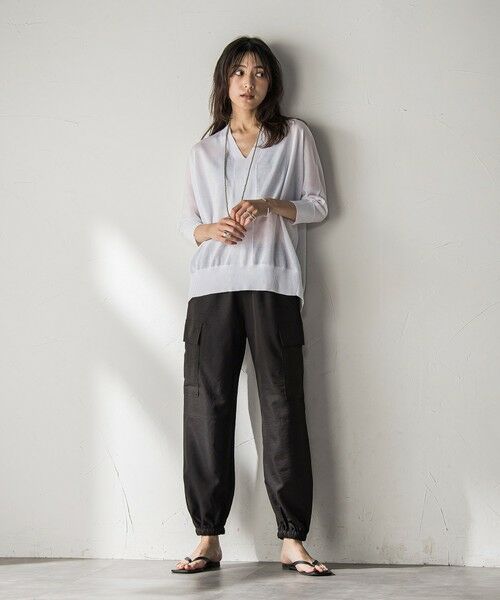 MAYSON GREY / メイソングレイ ニット・セーター | 【新色追加】LEVITAシアーVネックドルマンニットプルオーバー≪手洗い可能≫ | 詳細7