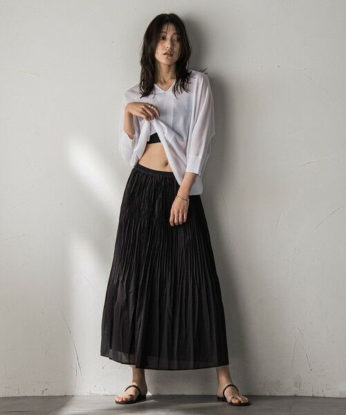 MAYSON GREY / メイソングレイ ニット・セーター | 【新色追加】LEVITAシアーVネックドルマンニットプルオーバー≪手洗い可能≫ | 詳細4