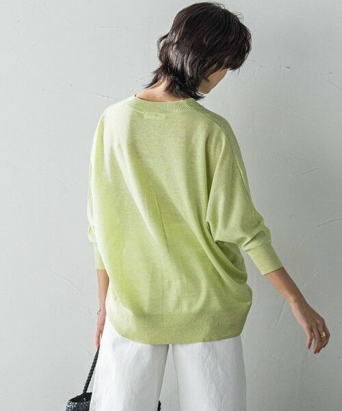 MAYSON GREY / メイソングレイ ニット・セーター | 【新色追加】LEVITAシアーVネックドルマンニットプルオーバー≪手洗い可能≫ | 詳細17