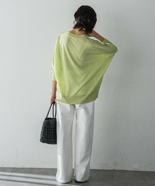 MAYSON GREY / メイソングレイ ニット・セーター | 【新色追加】LEVITAシアーVネックドルマンニットプルオーバー≪手洗い可能≫ | 詳細21