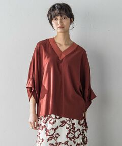 MAYSON GREY / メイソングレイ シャツ・ブラウス | タックワイドスリーブVネックドルマンブラウス≪手洗い可能≫