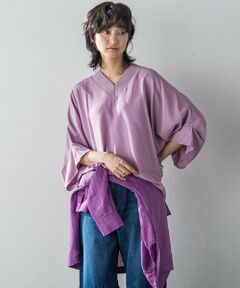 MAYSON GREY / メイソングレイ シャツ・ブラウス | タックワイドスリーブVネックドルマンブラウス≪手洗い可能≫