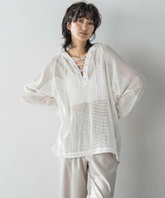 MAYSON GREY / メイソングレイ シャツ・ブラウス | メッシュアノラックパーカー≪手洗い可能≫