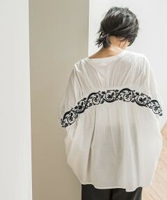 MAYSON GREY / メイソングレイ シャツ・ブラウス | キャンブリックバックギャザー刺繍ブラウス≪手洗い可能≫