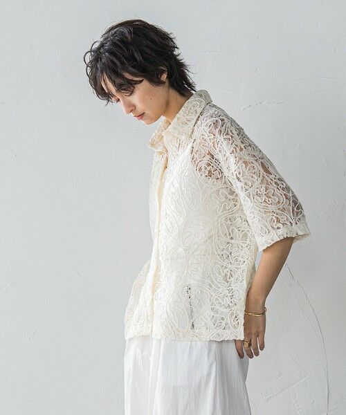 MAYSON GREY / メイソングレイ シャツ・ブラウス | 【WEB限定】コード刺繍レースワイドシャツ≪手洗い可能≫ | 詳細2