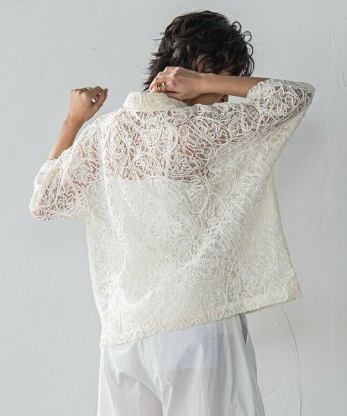 MAYSON GREY / メイソングレイ シャツ・ブラウス | 【WEB限定】コード刺繍レースワイドシャツ≪手洗い可能≫ | 詳細3
