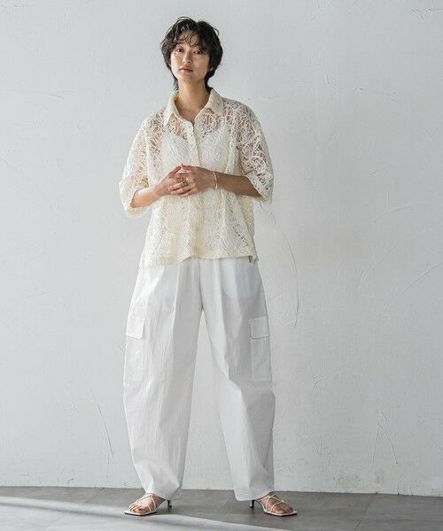 MAYSON GREY / メイソングレイ シャツ・ブラウス | 【WEB限定】コード刺繍レースワイドシャツ≪手洗い可能≫ | 詳細4