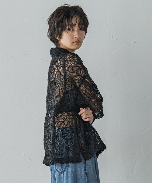 MAYSON GREY / メイソングレイ シャツ・ブラウス | 【WEB限定】コード刺繍レースワイドシャツ≪手洗い可能≫ | 詳細11