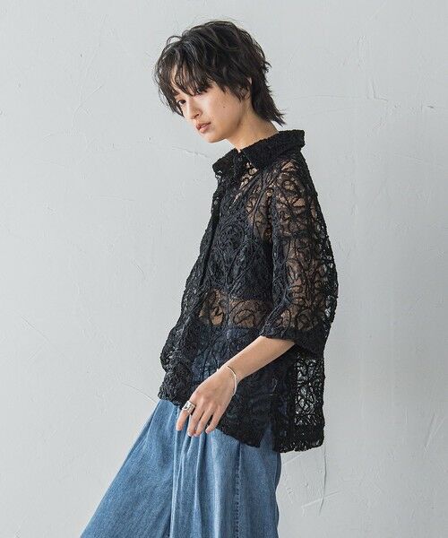 MAYSON GREY / メイソングレイ シャツ・ブラウス | 【WEB限定】コード刺繍レースワイドシャツ≪手洗い可能≫ | 詳細12