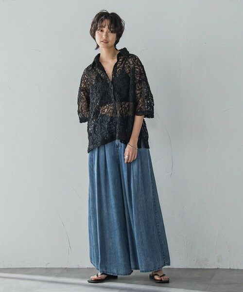 MAYSON GREY / メイソングレイ シャツ・ブラウス | 【WEB限定】コード刺繍レースワイドシャツ≪手洗い可能≫ | 詳細13