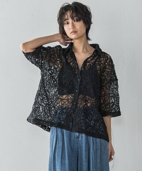MAYSON GREY / メイソングレイ シャツ・ブラウス | 【WEB限定】コード刺繍レースワイドシャツ≪手洗い可能≫ | 詳細10