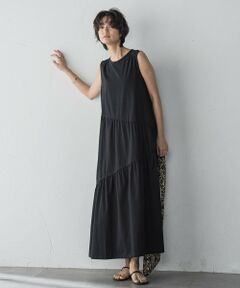 MAYSON GREY / メイソングレイ ロング・マキシ丈ワンピース | ドロストノースリーブカットワンピース≪手洗い可能≫