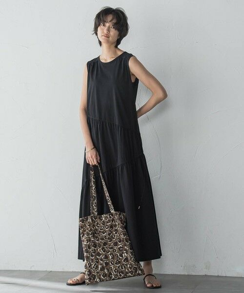 MAYSON GREY / メイソングレイ ロング・マキシ丈ワンピース | ドロストノースリーブカットワンピース≪手洗い可能≫ | 詳細1