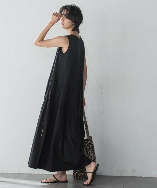 MAYSON GREY / メイソングレイ ロング・マキシ丈ワンピース | ドロストノースリーブカットワンピース≪手洗い可能≫ | 詳細2