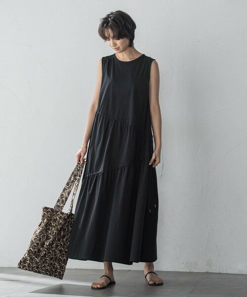 MAYSON GREY / メイソングレイ ロング・マキシ丈ワンピース | ドロストノースリーブカットワンピース≪手洗い可能≫ | 詳細3