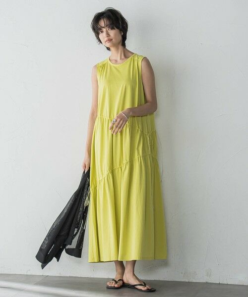 MAYSON GREY / メイソングレイ ロング・マキシ丈ワンピース | ドロストノースリーブカットワンピース≪手洗い可能≫ | 詳細8