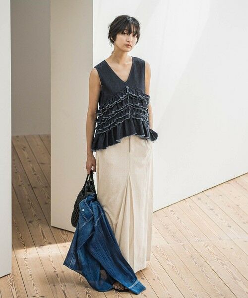 MAYSON GREY / メイソングレイ ダウンジャケット・ベスト | レイヤードフリルデニムベスト≪洗濯機で洗える≫ | 詳細10