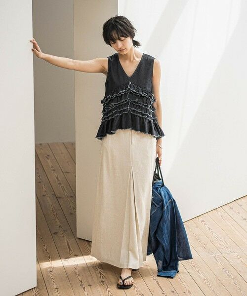 MAYSON GREY / メイソングレイ ダウンジャケット・ベスト | レイヤードフリルデニムベスト≪洗濯機で洗える≫ | 詳細12