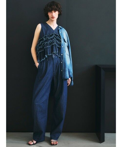 MAYSON GREY / メイソングレイ ダウンジャケット・ベスト | レイヤードフリルデニムベスト≪洗濯機で洗える≫ | 詳細15