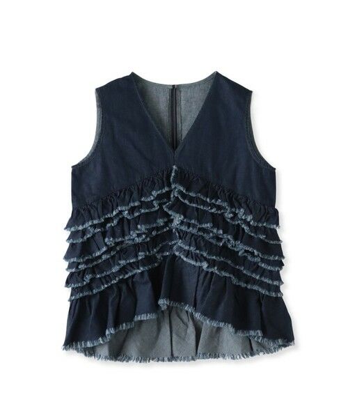 MAYSON GREY / メイソングレイ ダウンジャケット・ベスト | レイヤードフリルデニムベスト≪洗濯機で洗える≫ | 詳細16