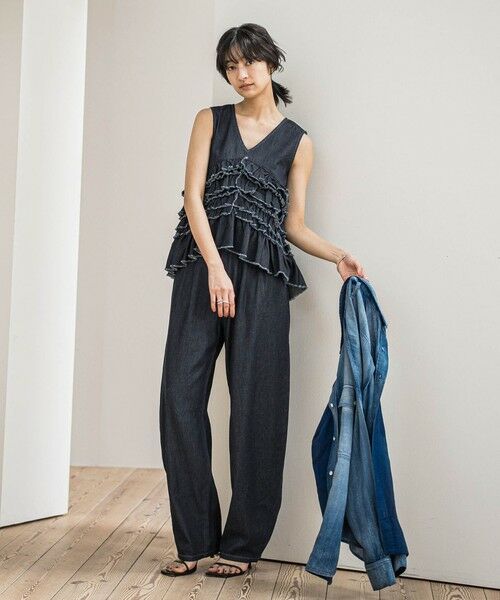 MAYSON GREY / メイソングレイ ダウンジャケット・ベスト | レイヤードフリルデニムベスト≪洗濯機で洗える≫ | 詳細4