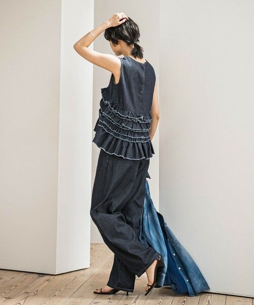 MAYSON GREY / メイソングレイ ダウンジャケット・ベスト | レイヤードフリルデニムベスト≪洗濯機で洗える≫ | 詳細6