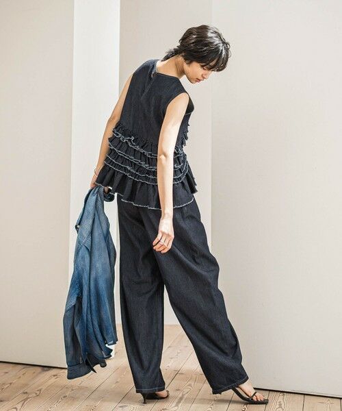 MAYSON GREY / メイソングレイ ダウンジャケット・ベスト | レイヤードフリルデニムベスト≪洗濯機で洗える≫ | 詳細7