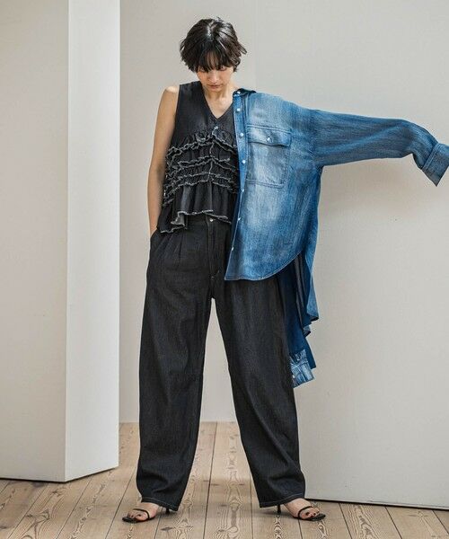 MAYSON GREY / メイソングレイ ダウンジャケット・ベスト | レイヤードフリルデニムベスト≪洗濯機で洗える≫ | 詳細9