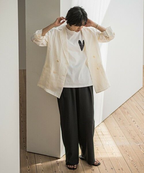 MAYSON GREY / メイソングレイ カットソー | スパンコールハート刺繍Tシャツ≪洗濯機で洗える≫ | 詳細8