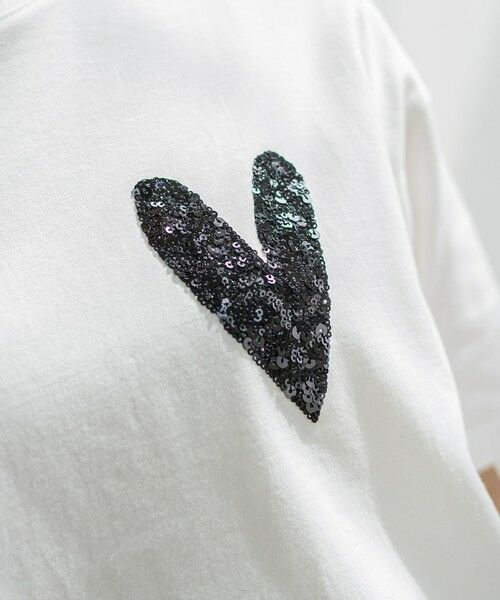 MAYSON GREY / メイソングレイ カットソー | スパンコールハート刺繍Tシャツ≪洗濯機で洗える≫ | 詳細9