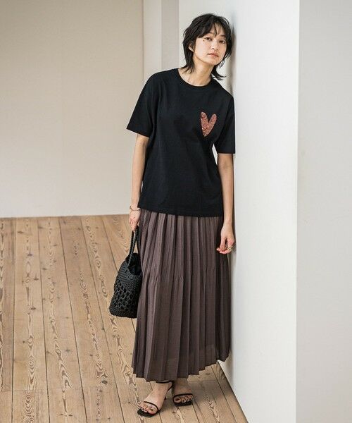 MAYSON GREY / メイソングレイ カットソー | スパンコールハート刺繍Tシャツ≪洗濯機で洗える≫ | 詳細14