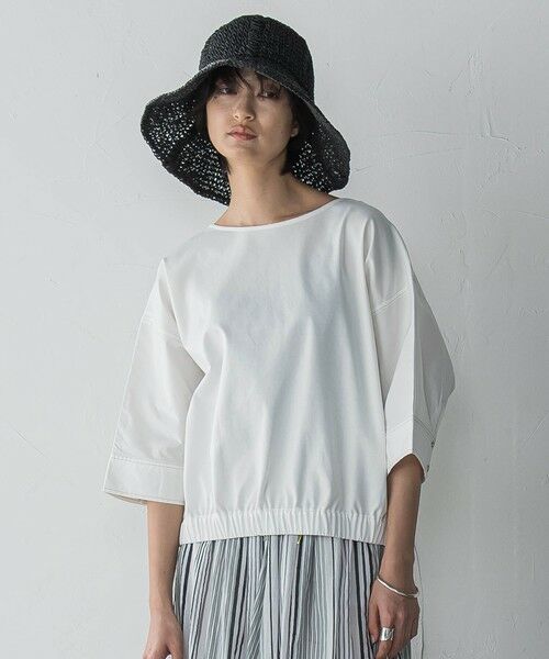 MAYSON GREY / メイソングレイ カットソー | デニムドッキングドロストドルマンプルオーバー≪洗濯機で洗える≫ | 詳細1