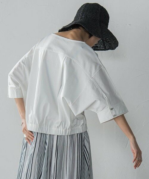 MAYSON GREY / メイソングレイ カットソー | デニムドッキングドロストドルマンプルオーバー≪洗濯機で洗える≫ | 詳細3