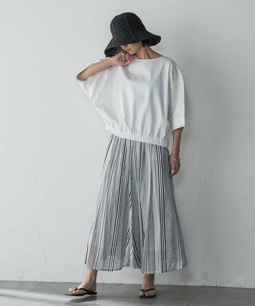 MAYSON GREY / メイソングレイ カットソー | デニムドッキングドロストドルマンプルオーバー≪洗濯機で洗える≫ | 詳細4