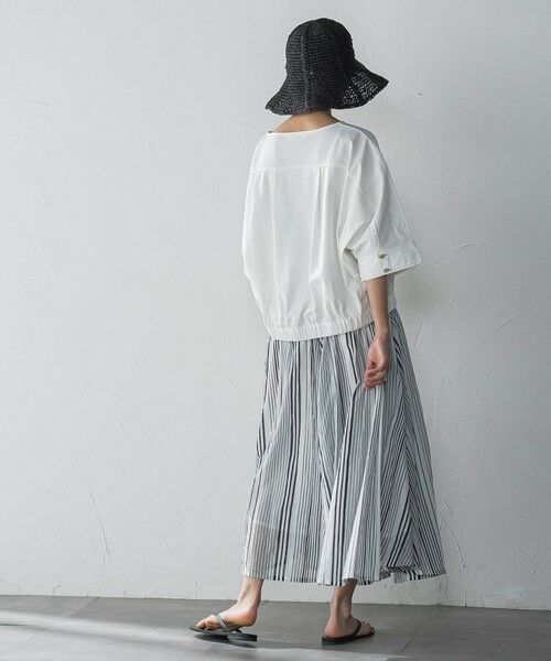 MAYSON GREY / メイソングレイ カットソー | デニムドッキングドロストドルマンプルオーバー≪洗濯機で洗える≫ | 詳細6