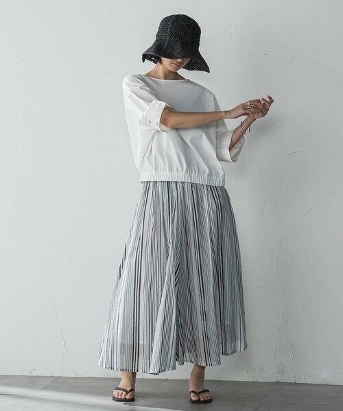 MAYSON GREY / メイソングレイ カットソー | デニムドッキングドロストドルマンプルオーバー≪洗濯機で洗える≫ | 詳細7