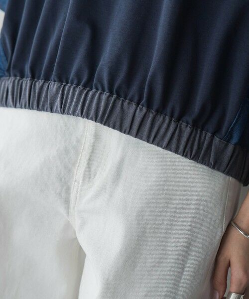 MAYSON GREY / メイソングレイ カットソー | デニムドッキングドロストドルマンプルオーバー≪洗濯機で洗える≫ | 詳細17