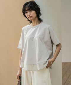 MAYSON GREY / メイソングレイ カットソー | ドライコットン裾ドッキングドルマンプルオーバー≪洗濯機で洗える≫