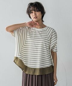 MAYSON GREY / メイソングレイ カットソー | ドライコットン裾ドッキングドルマンプルオーバー≪洗濯機で洗える≫