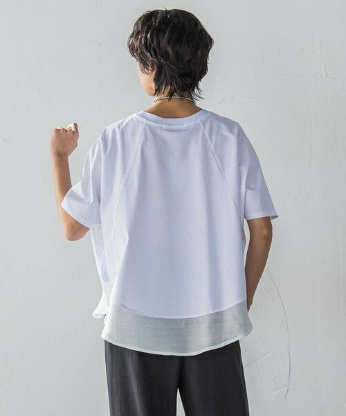 MAYSON GREY / メイソングレイ カットソー | ドライコットン裾ドッキングドルマンプルオーバー≪洗濯機で洗える≫ | 詳細3