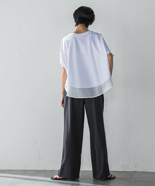 MAYSON GREY / メイソングレイ カットソー | ドライコットン裾ドッキングドルマンプルオーバー≪洗濯機で洗える≫ | 詳細6