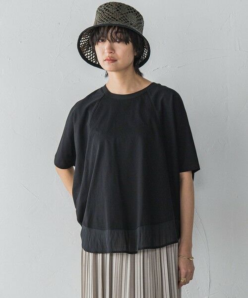 MAYSON GREY / メイソングレイ カットソー | ドライコットン裾ドッキングドルマンプルオーバー≪洗濯機で洗える≫ | 詳細9