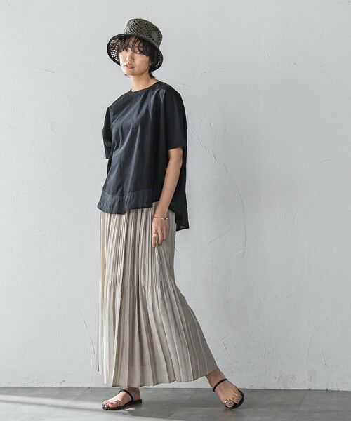 MAYSON GREY / メイソングレイ カットソー | ドライコットン裾ドッキングドルマンプルオーバー≪洗濯機で洗える≫ | 詳細12