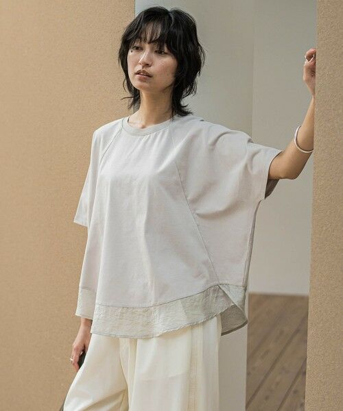 MAYSON GREY / メイソングレイ カットソー | ドライコットン裾ドッキングドルマンプルオーバー≪洗濯機で洗える≫ | 詳細16